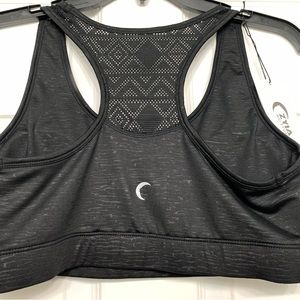 Zyia Black Bomber Bra size Large NWT